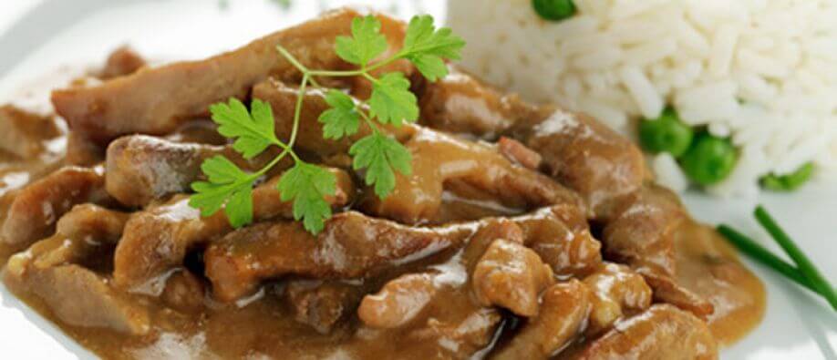 Putengeschnetzeltes in leckerer Rahmsoße